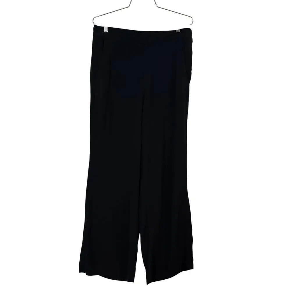 Old Navy Playa Wide Leg Comfort Waistband Black Pants Size L - Picture 2 of 10